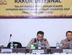 Jelang Operasi Mantap Praja Krakatau, Polres Lampung Utara Gelar Rakor Internal