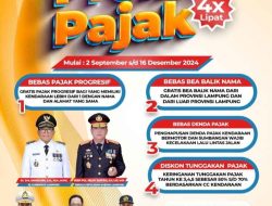 Info Gembira Samsat Lampung: Mulai Hari ini Promo Pajak 4 Kali Lipat, Berikut ini 4 Item Materi