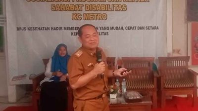 Kadinsos Metro bersama BPJS Rangkul Disabilitas Paparkan Program JKN