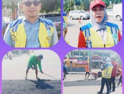 Wakil Walikota dan Kadis PUPR Kota Metro Tinjau dan Perbaiki Jalan Berlubang di Tiga Titik