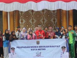 Sekolah Rakyat Tingkat SMA, Wali Kota Metro H. Bambang Imam Santoso, Secara Resmi melepas Tujuh Siswa-siswi