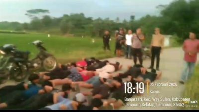 Diduga Meresahkan, Polsek Katibung Lampung Selatan Amankan Puluhan Pemuda Balap Liar